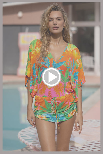 PALM BREEZE - Cabana V Neck Dress • Multicolor
