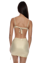 FOREVER LULI - Wavy Luxe Stitch Minimal Balconette Top & Wavy Luxe Stitch Scrunched Up Mini Skirt • Gold Rush