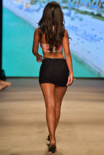 MIAMI DAYDREAM - Double Loop Bandeau Crop Top  & Mini Skirt • Multicolor Runway