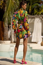 LOVE BY THE SUN - Belted Long Sleeve Shirt Dress • Multicolor