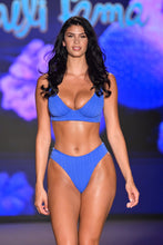 LOST AT SEA - Underwire Plunge Top & Seamless Full Ruched Back Bottom • Royal Blue Runway
