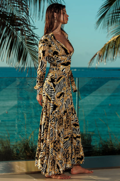 GODDESS VIBES - Goddess Long Sleeve Maxi • Multicolor