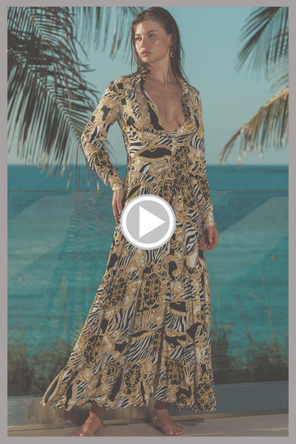 GODDESS VIBES - Goddess Long Sleeve Maxi • Multicolor