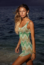 QUEEN LULI - Tank Dress • Multi Green