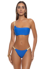 SAIL ON - One Shoulder Braided Laced Back Top & Braided Full Bottom • Electric Blue