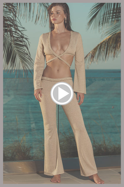 SAIL ON - Braided Long Sleeve Top & Braided Pants • Gold Rush