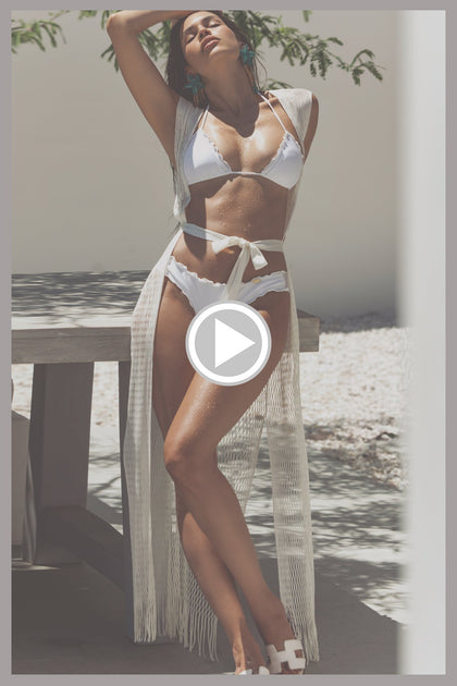 QUITE THE CATCH - Long Caftan • White