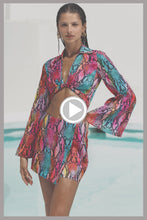 ELECTRIC SKIN - Cropped Tie Shirt & Skort • Multicolor