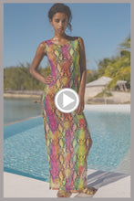 ELECTRIC SKIN - Maxi Tank Dress • Multi Neon