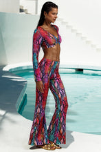 ELECTRIC SKIN - Ring Long Sleeve Top & Flare Pants  • Multicolor
