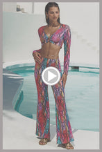 ELECTRIC SKIN - Ring Long Sleeve Top & Flare Pants  • Multicolor