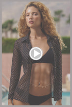 BUZZING - Button Up Top & Elastic Waistband Pant • Black