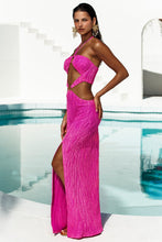 WAVE CHASER - Double Loop Bandeau Long Dress • Fuchsia