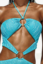 WAVE CHASER - Double Loop Bandeau Long Dress • Aqua