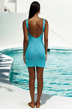 WAVE CHASER - Bodycon Tank Mini Dress • Aqua