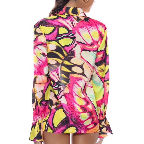 FLUTTER - Button Down Deep Cuff Blouse