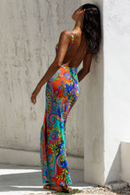 IN THE GROOVE - Drawstring Peek A Boo Maxi Dress • Multicolor