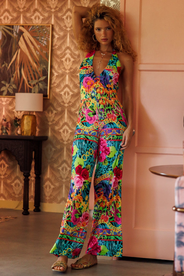 WILD BLOOMS - Halter Jumpsuit • Multicolor