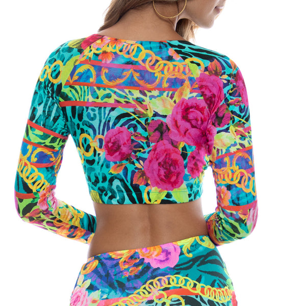 WILD BLOOMS - Peek A Boo Ring Long Sleeve Top