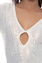 OPALESCENCE - Long Sleeve Keyhole Cut Out Maxi Dress • Cream