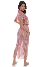 SUNRISE FEELS - Long Caftan • Multi Pink Coral
