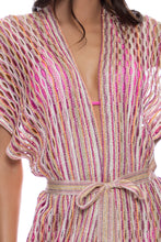 SUNRISE FEELS - Long Caftan • Multi Pink Coral