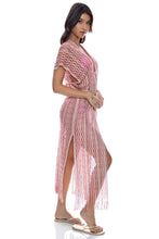 SUNRISE FEELS - Long Caftan • Multi Pink Coral