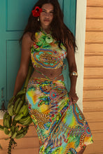 SUN STONES - One Shoulder Top & Adjustable Shirred Maxi Skirt  • Multicolor