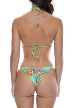SUN STONES - Looped Triangle Top & Ring Seamless Ruched Back Brazilian Tie Side Bottom • Multicolor