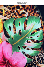 VISIONS OF PARADISE - Chain Triangle Top & Scrunch Up Mini Skirt • Multi Black