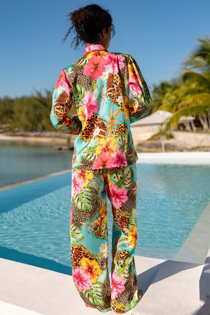 VISIONS OF PARADISE - Blouse & Elastic Waistband Pant • Multicolor