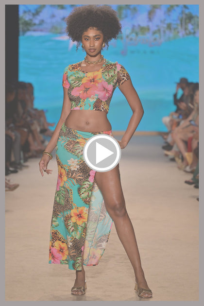 VISIONS OF PARADISE - Crop Top & Chain Skirt • Multicolor Runway