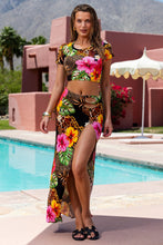 VISIONS OF PARADISE - Crop Top & Chain Skirt • Multi Black