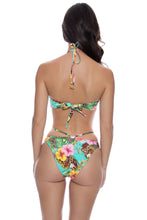 VISIONS OF PARADISE - Chain Drawstring Bandeau Top & Ring And Chain Moderate Bottom • Multicolor