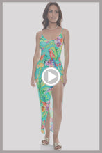 CARIBBEAN FANTASY - Fitted Side Slit Maxi Dress • Multicolor