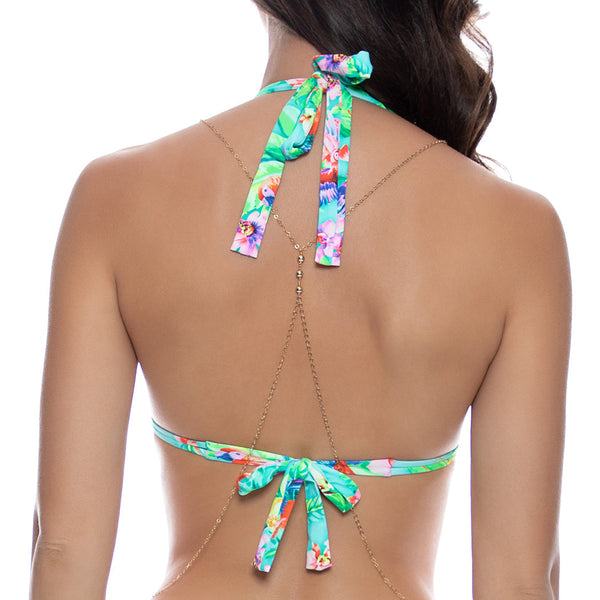 CARIBBEAN FANTASY - Wavy Triangle Halter Top