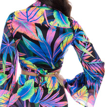 NEON NIGHTS - Cropped Tie Shirt