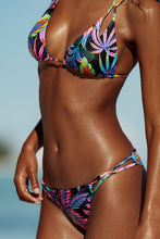 NEON NIGHTS - Diamond Cut Out Triangle Top & Knotted Cut Out Moderate Bottom • Multicolor