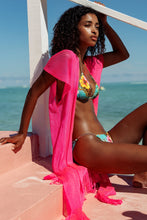 CABANA PRINCESS - Long Caftan • Neon Pink