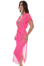 CABANA PRINCESS - Long Caftan • Neon Pink