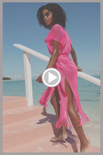 CABANA PRINCESS - Long Caftan • Neon Pink
