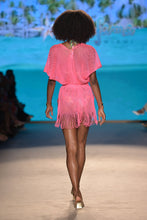 CABANA PRINCESS - Short Caftan • Neon Pink Runway