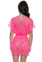 CABANA PRINCESS - Short Caftan • Neon Pink