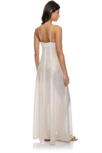 CELESTIAL TIDES - Bralette Side Slit Maxi Dress • Gold