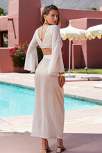 CELESTIAL TIDES - Bell Sleeve Crop Top & Long Wrap Skirt • Gold