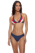 AMERICAN ICON - Waves Triangle Halter Top & Seamless Full Ruched Back Bottom • Multicolor
