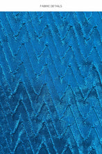 LIQUID VOLTAGE - Double Loop Bandeau Crop Top  & Ring Brazilian Bottom • Blue