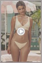 LIQUID VOLTAGE - Underwire Plunge Top & Ring Brazilian Bottom • Gold