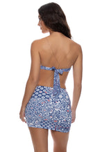 AMERICANA VIBES - Luxe Stitch Free Form Bandeau Top & Scrunched Up Mini Skirt • Multicolor