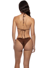 NATURAL HABITAT - Triangle Top & Seamless Ruched Back Brazilian Tie Side Bottom • Brown